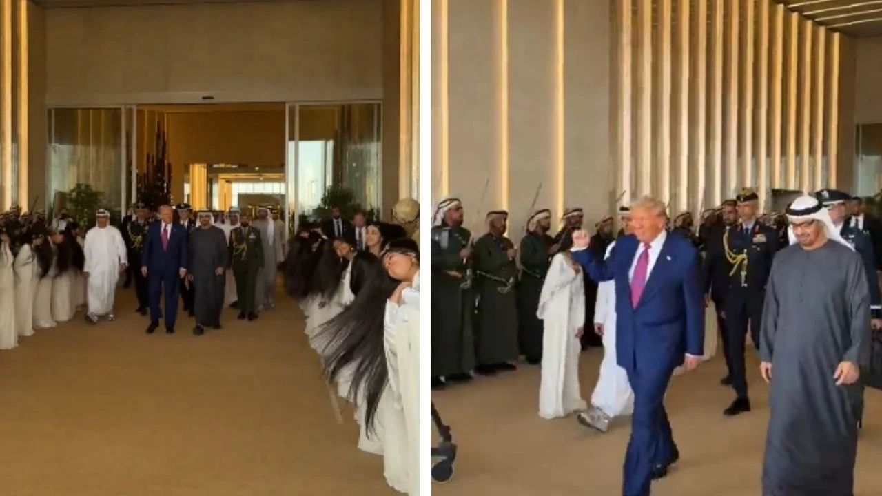Trump'ın Önünde Saçlarını Savurdular