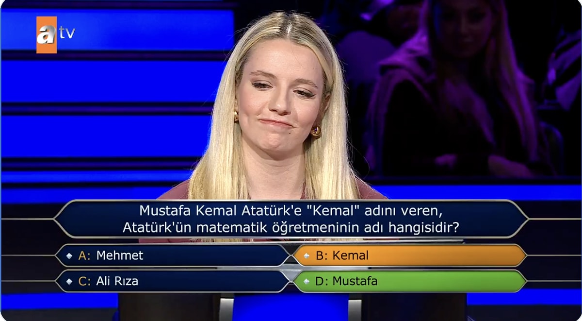 Yanlış cevap verdi