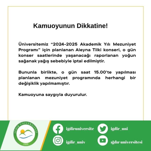 Üniversiteden açıklama geldi