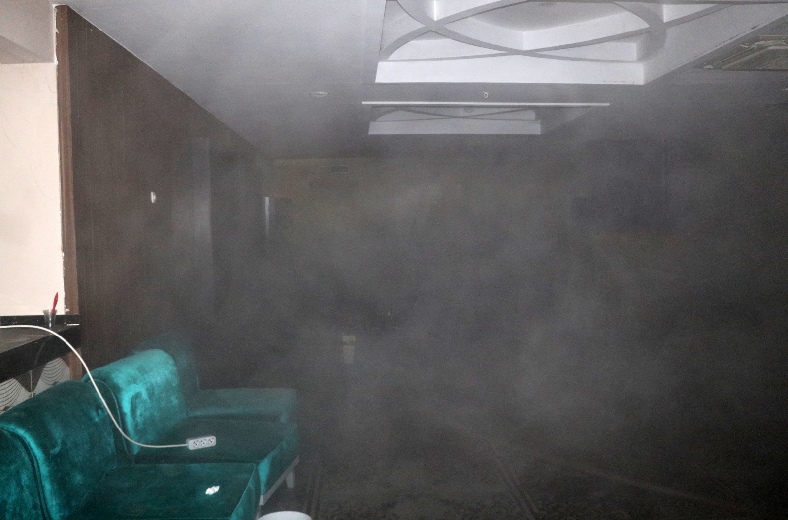 Makine dairesinde çıkan yangın söndürüldü