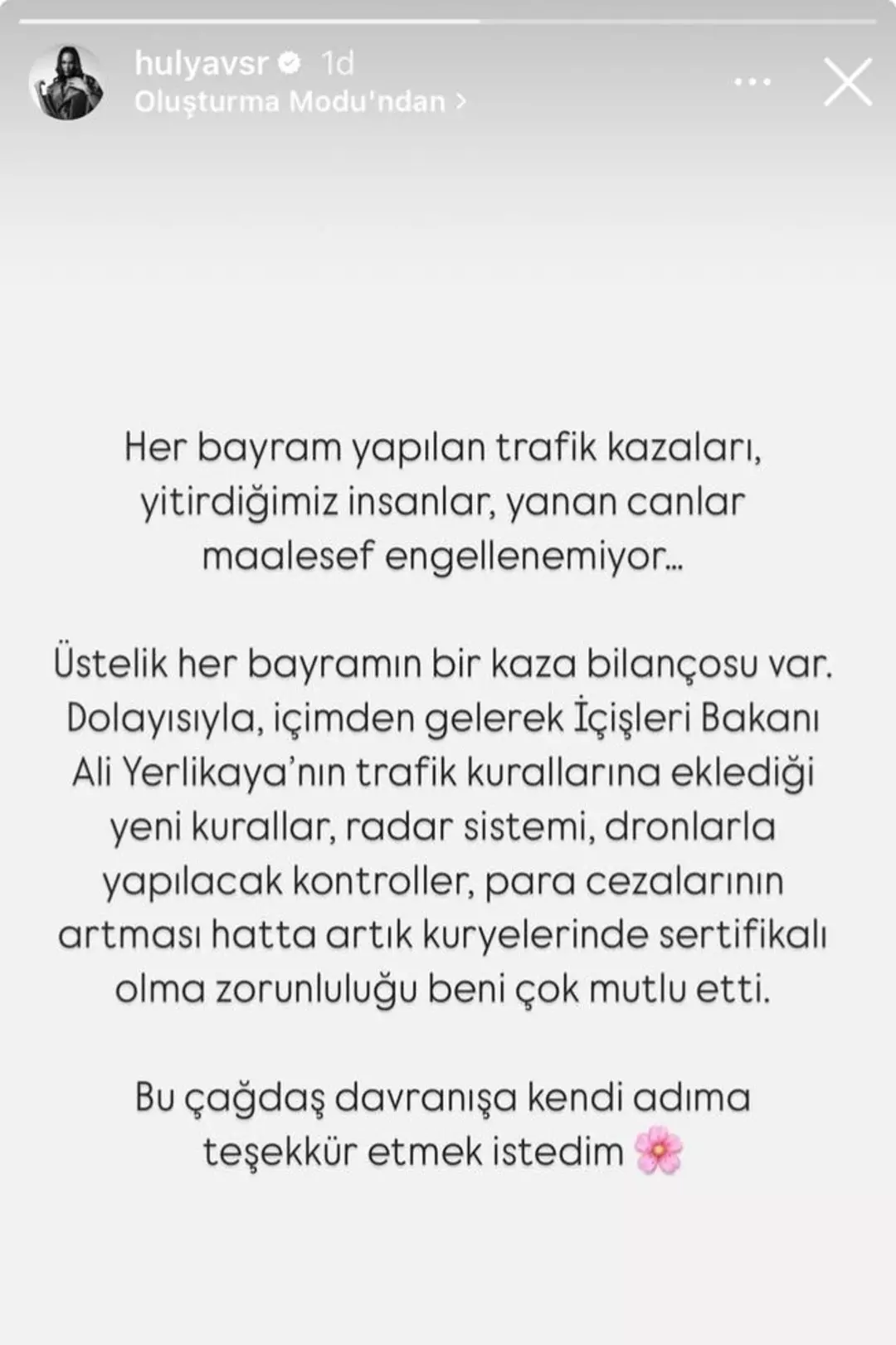  “Bu çağdaş yaklaşım beni mutlu etti”