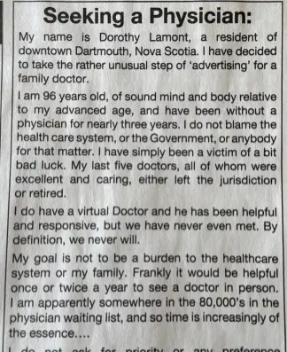 96 yaşındaki kadın doktor aranıyor ilanı verdi