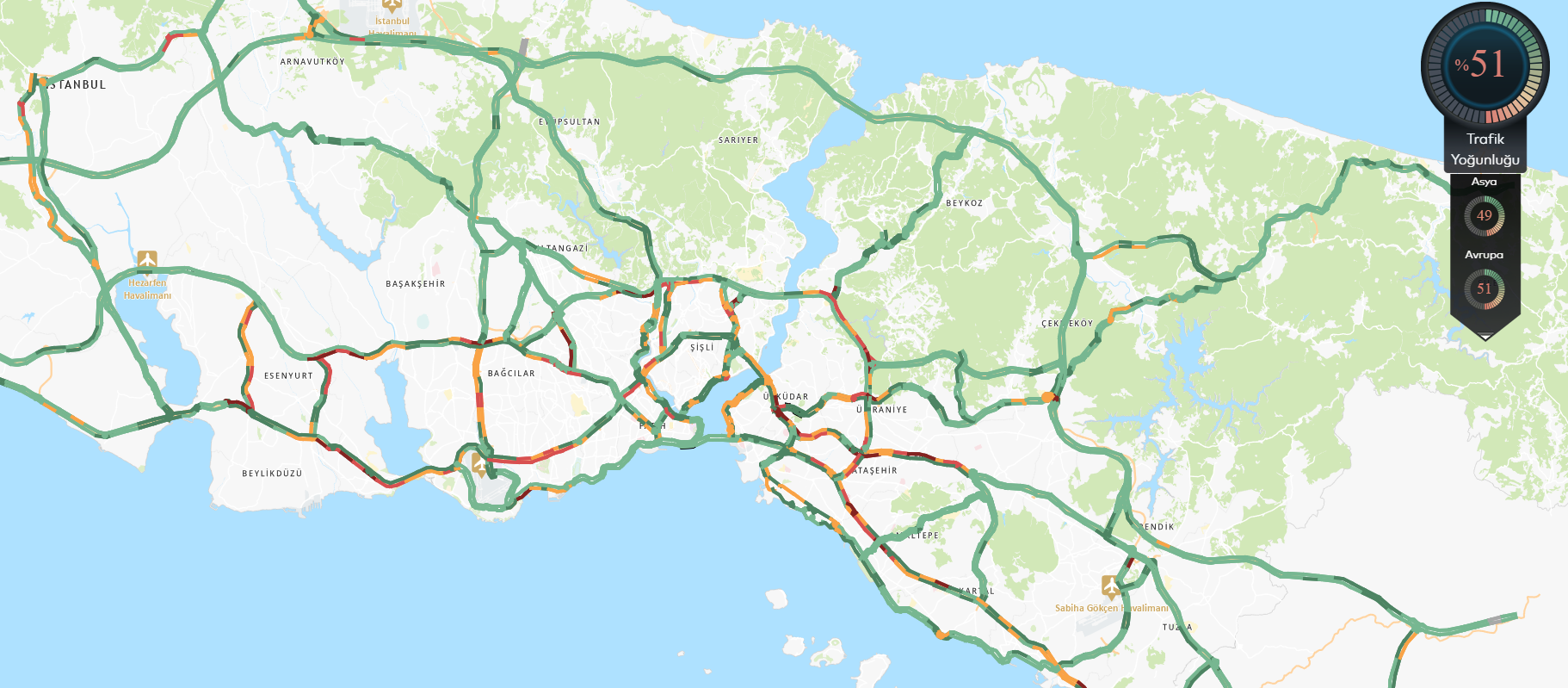 Istanbul Trafik Yoğunluğu