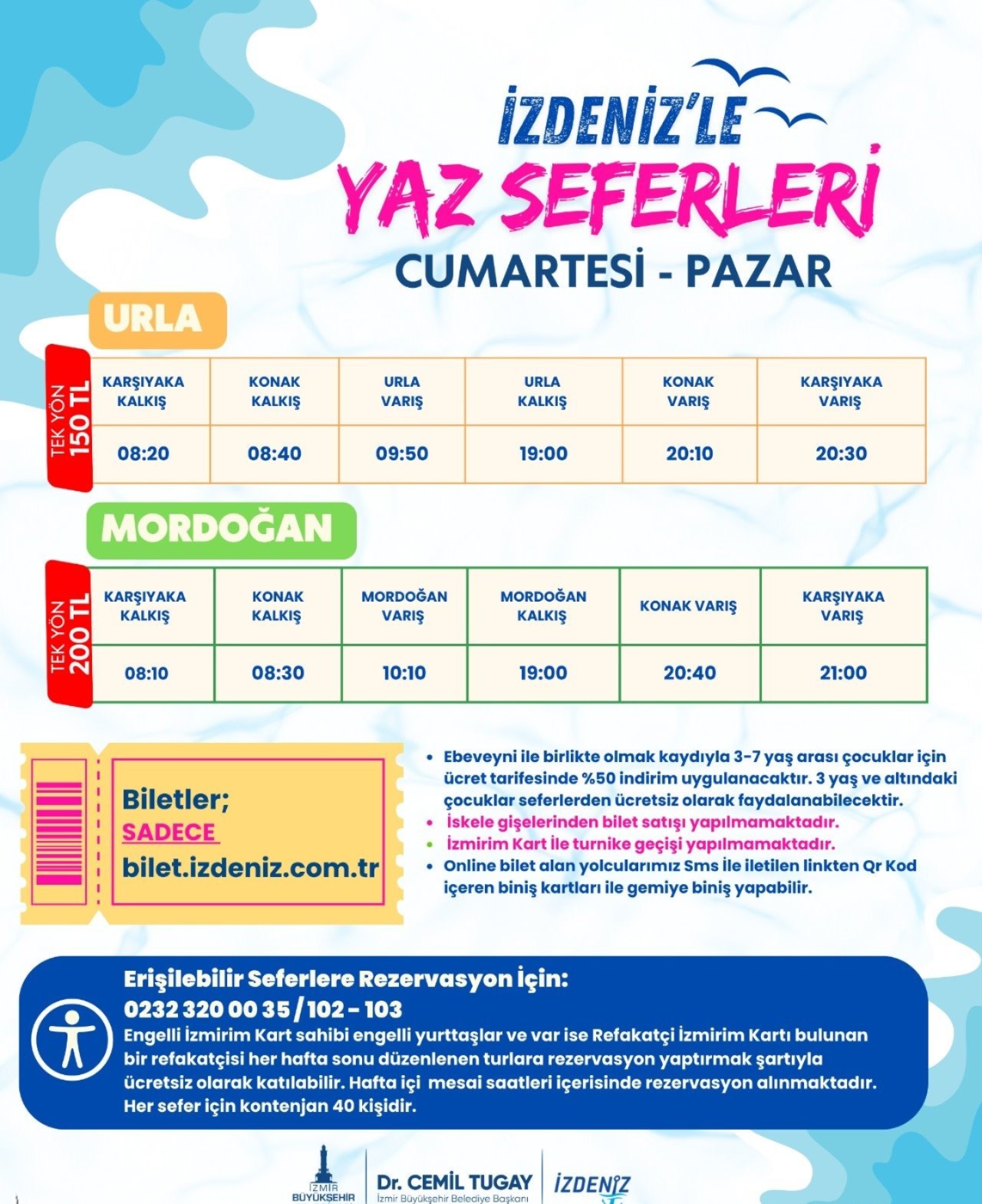 Sefer saatleri ve ücret bilgileri nasıl?