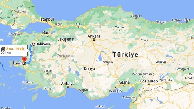 izmir balıkesir arası