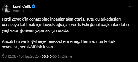 Kemal Kılıçdaroğlu Ferdi Zeyrek'in Cenazesine Katılmadı (1)