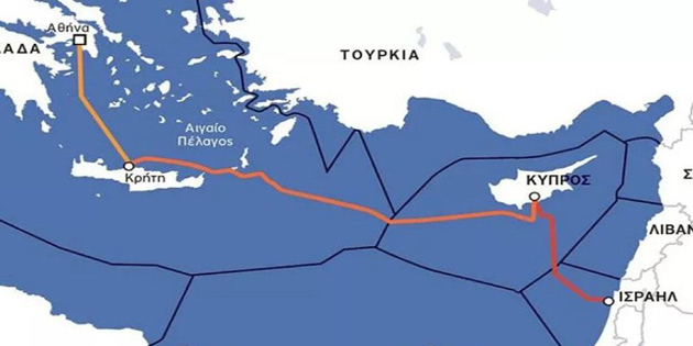Yunanistan ve Kıbrıs'ı birbirine bağlayan büyük bir deniz altı kablo projesi