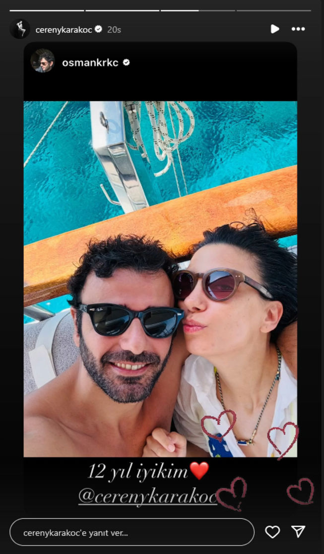 12 yıllık mutluluğu sosyal medyada paylaştı