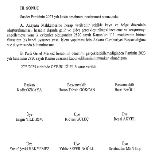 AYM'den suç duyurusu