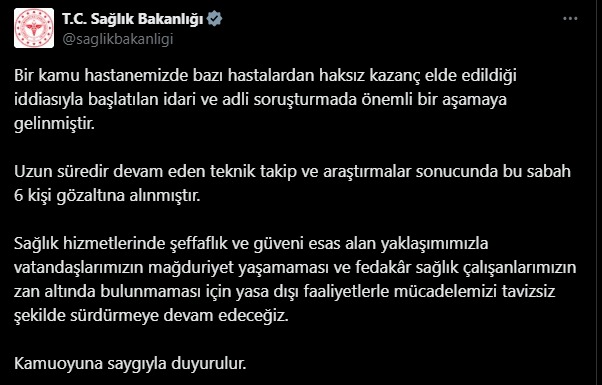 Bakanlık'tan açıklama: "Tavizsiz mücadele sürecek"