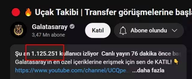 Sane'nin Uçağını 1 Milyon Kişi Takip Etti