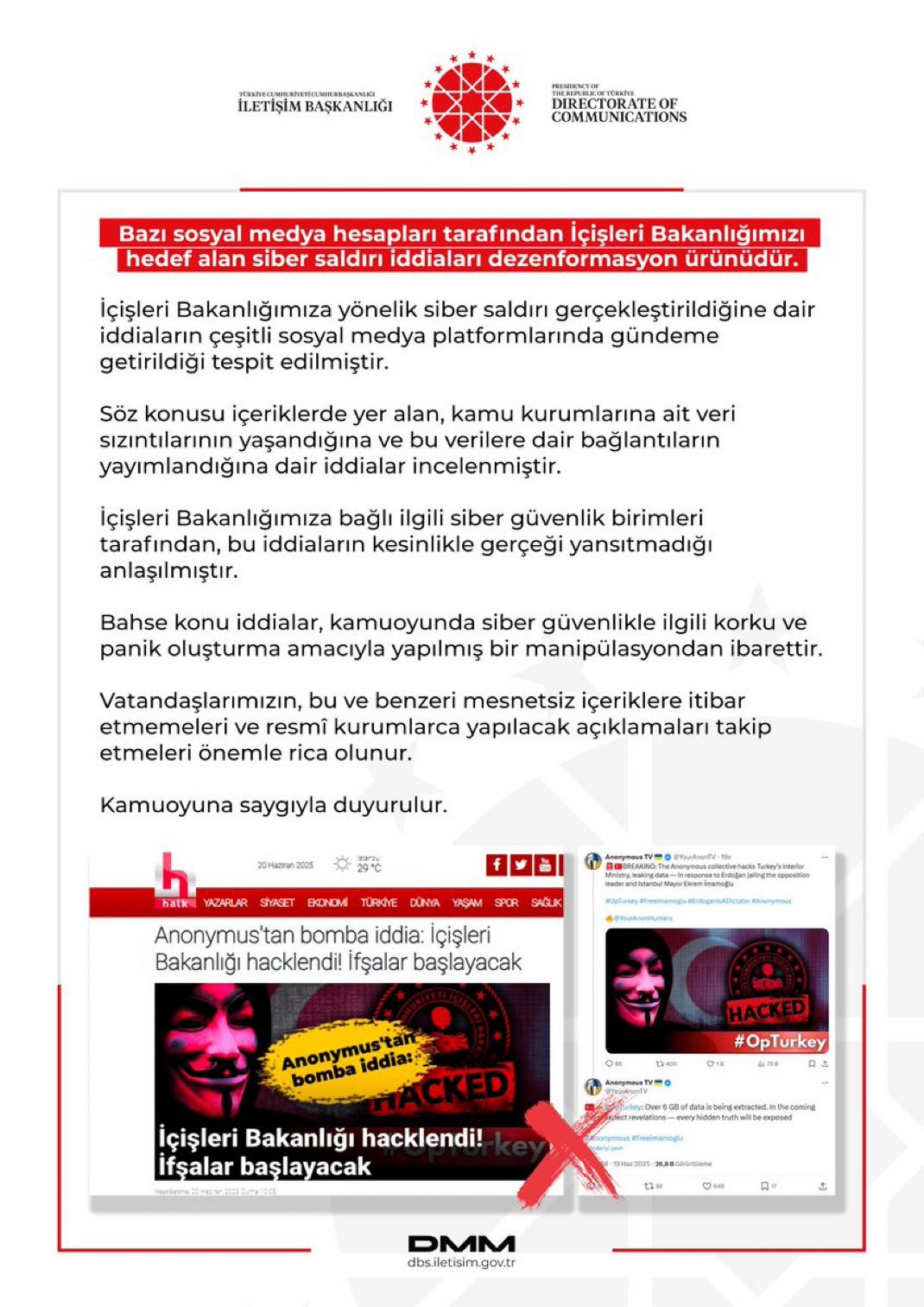 “Veri sızıntısı yok”