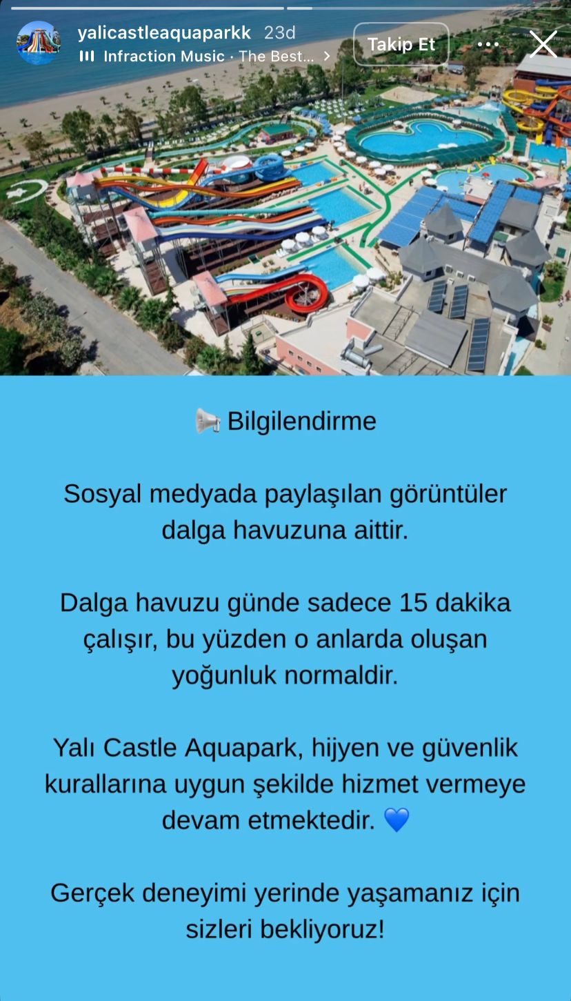 Yalı Castle Aquapark’tan payaşım geldi