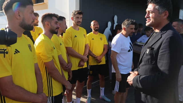 Tesislerde ilk antrenman
