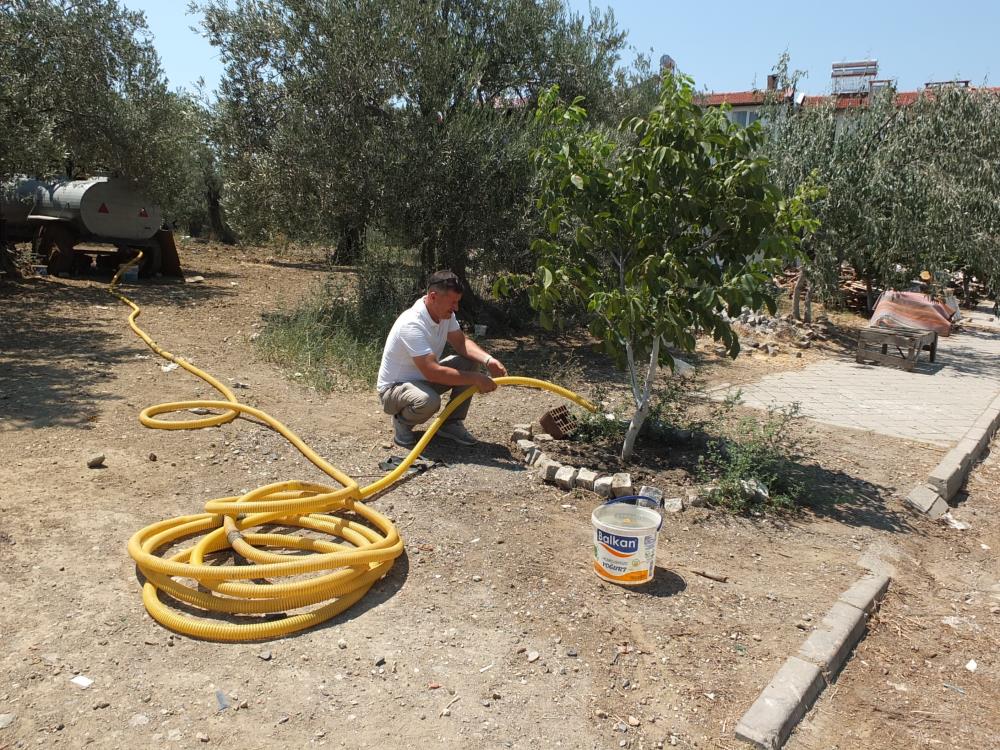 Balıkesirli Çiftçi Oturduğu Caddeyi Meyve Ağaçlarıylayeşillendirdi