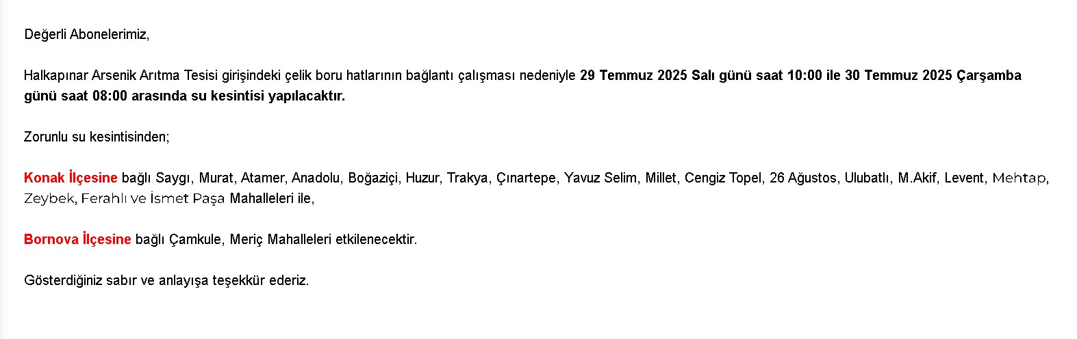 Bornova Kesinti