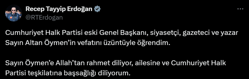 Cumhurbaşkanı Erdoğan Tw