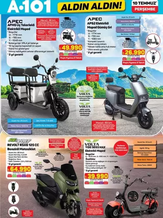 Elektirkli Moped 10Temmuz A101