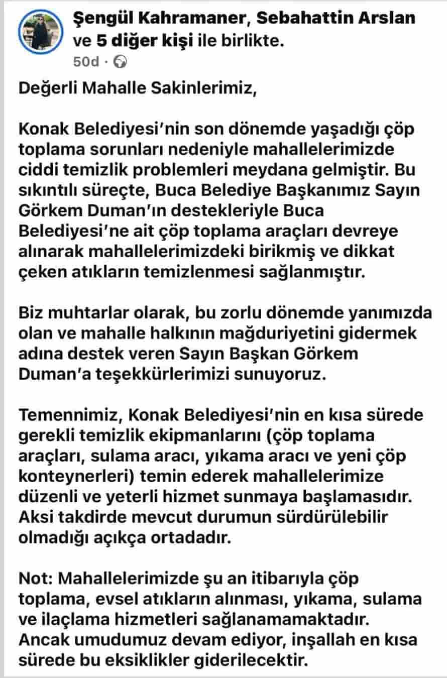 Şengül Kahramaner: Görkem Duman’a teşekkür ederim
