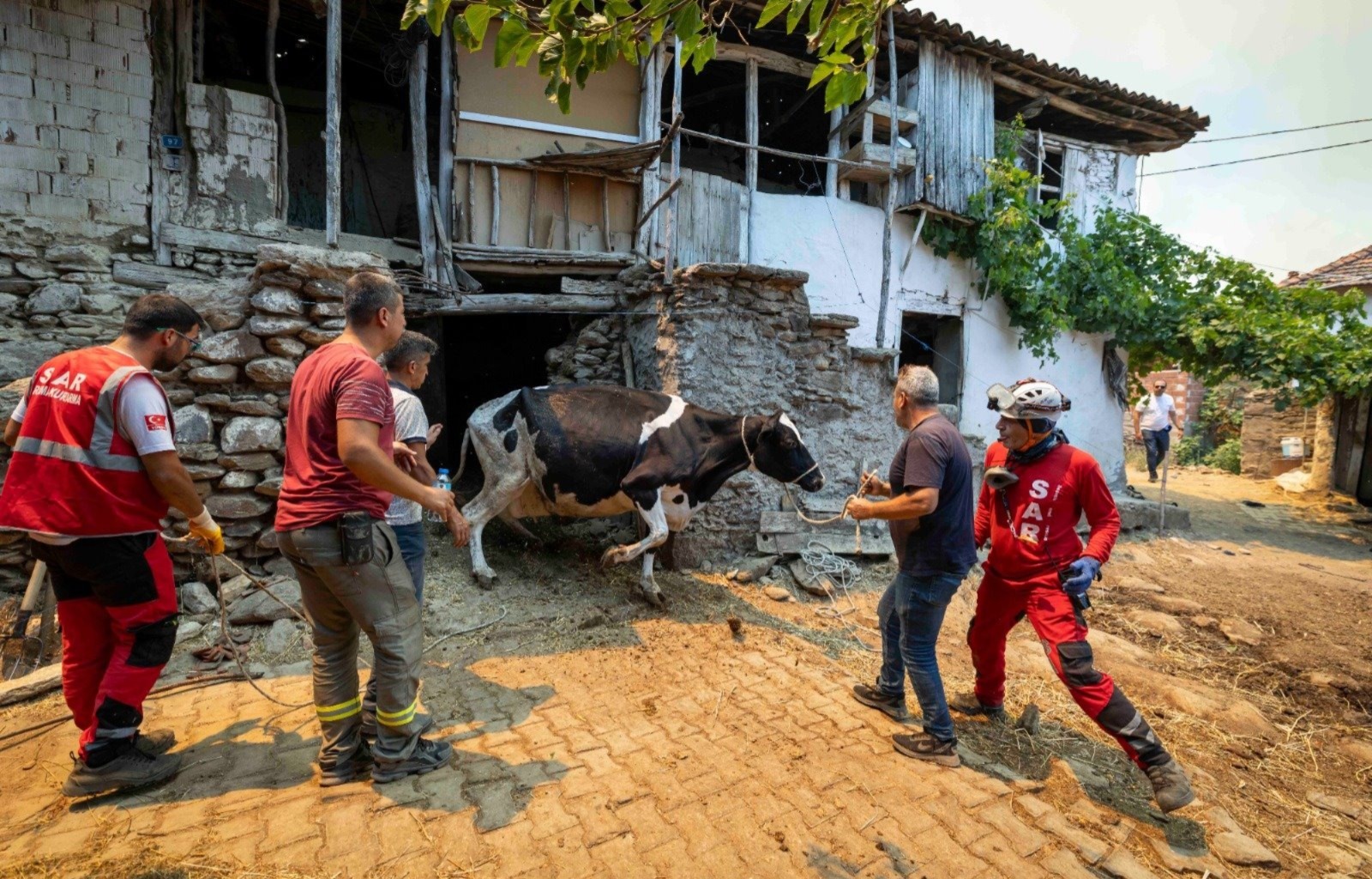 Ödemiş'te yangın mücadelesi sürüyor