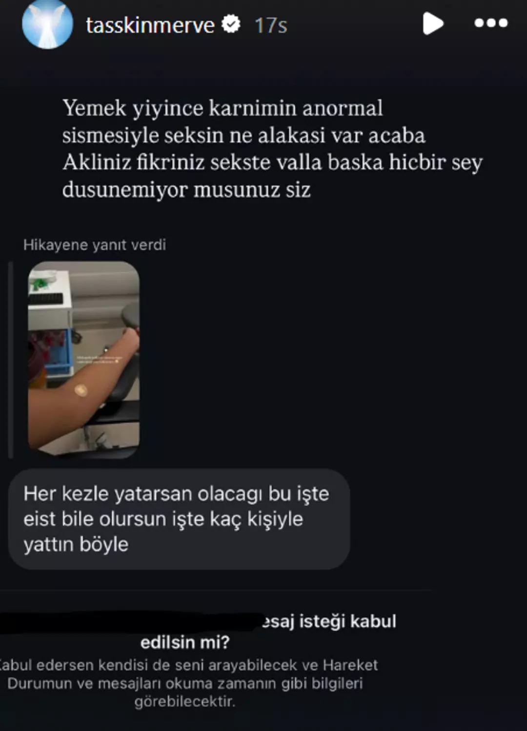 Takipçisinden gelen mesaj tepki çekti