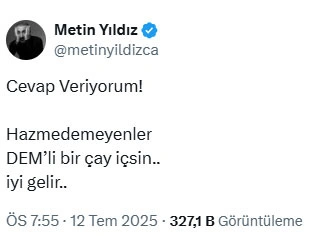 “Hazmedemeyen DEM’li bir çay içsin”