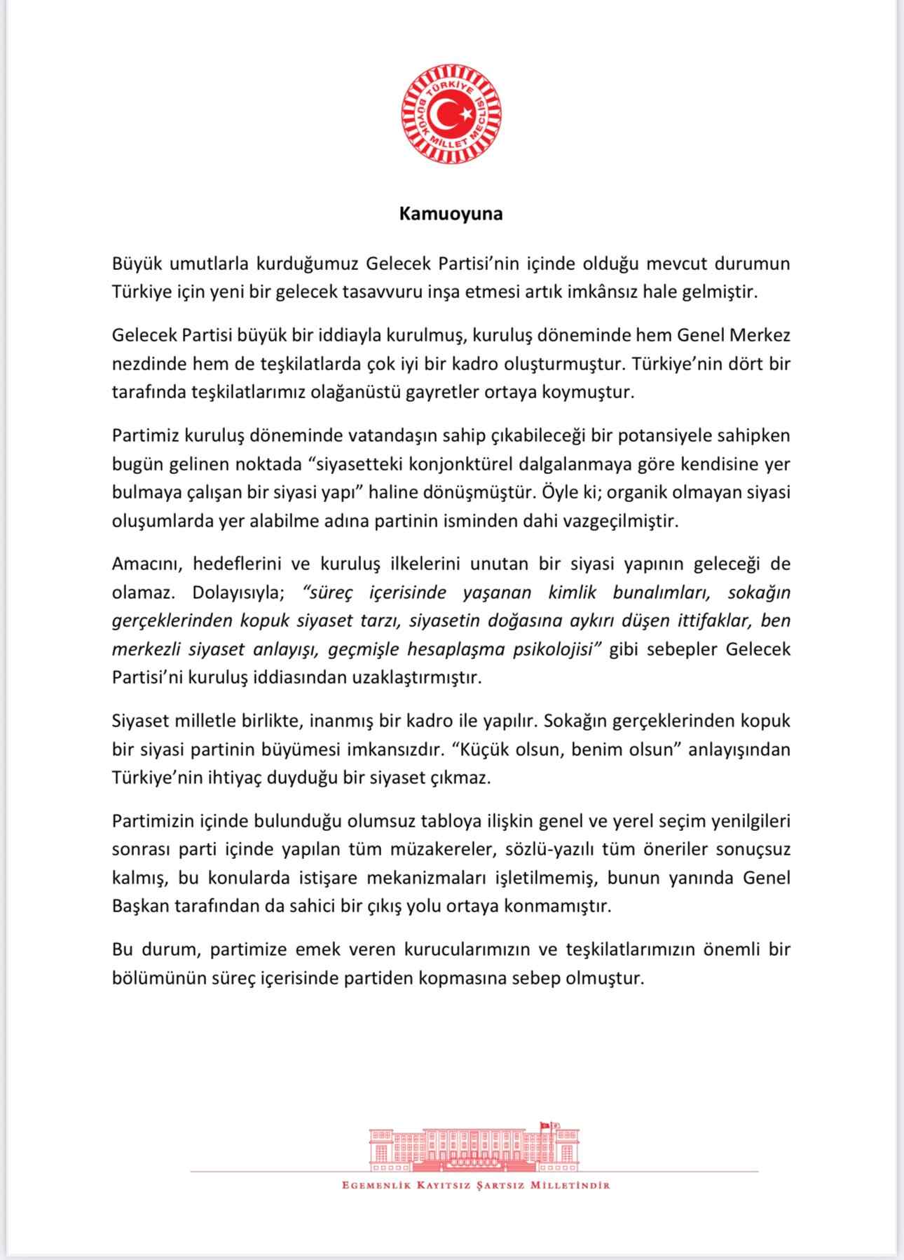 Temurci ve Şahin'den ortak istifa açıklaması