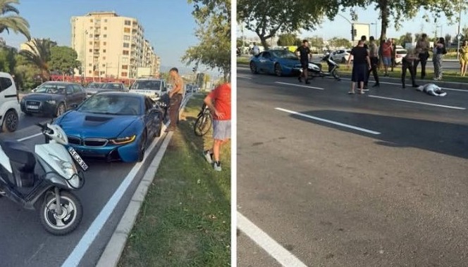 Çarpmanın şiddetiyle yola savruldu