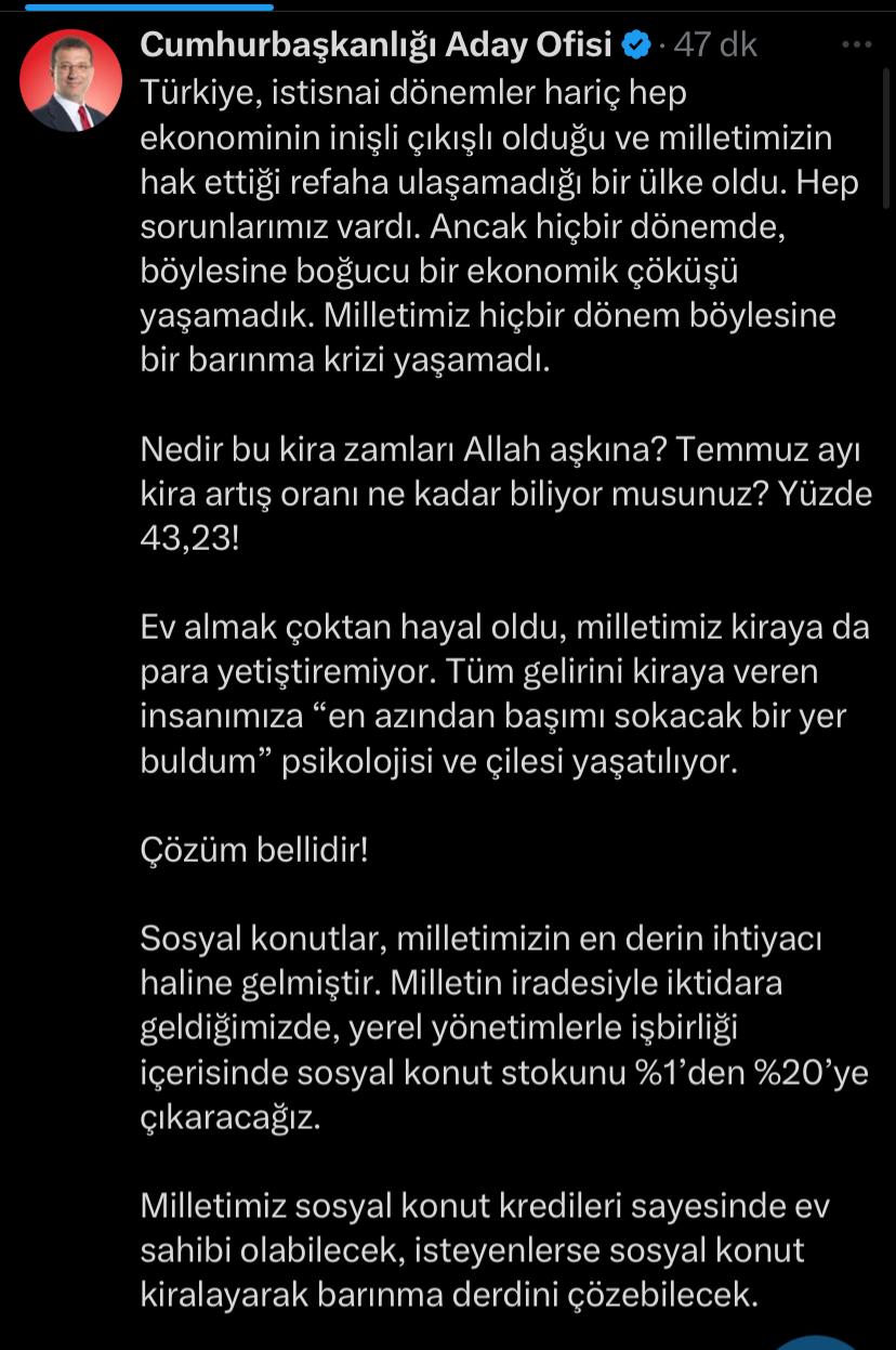 “Sosyal konutlar ihtiyaç değil, zorunluluk”