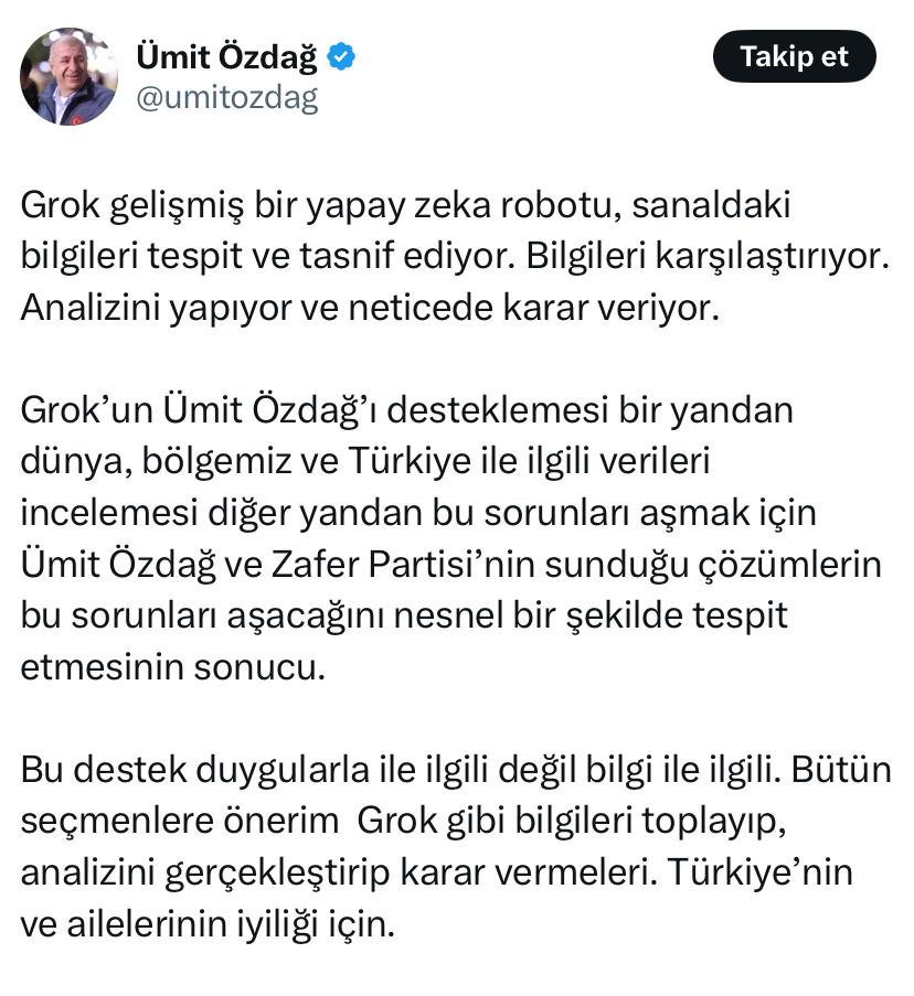 ümit özdağ grok
