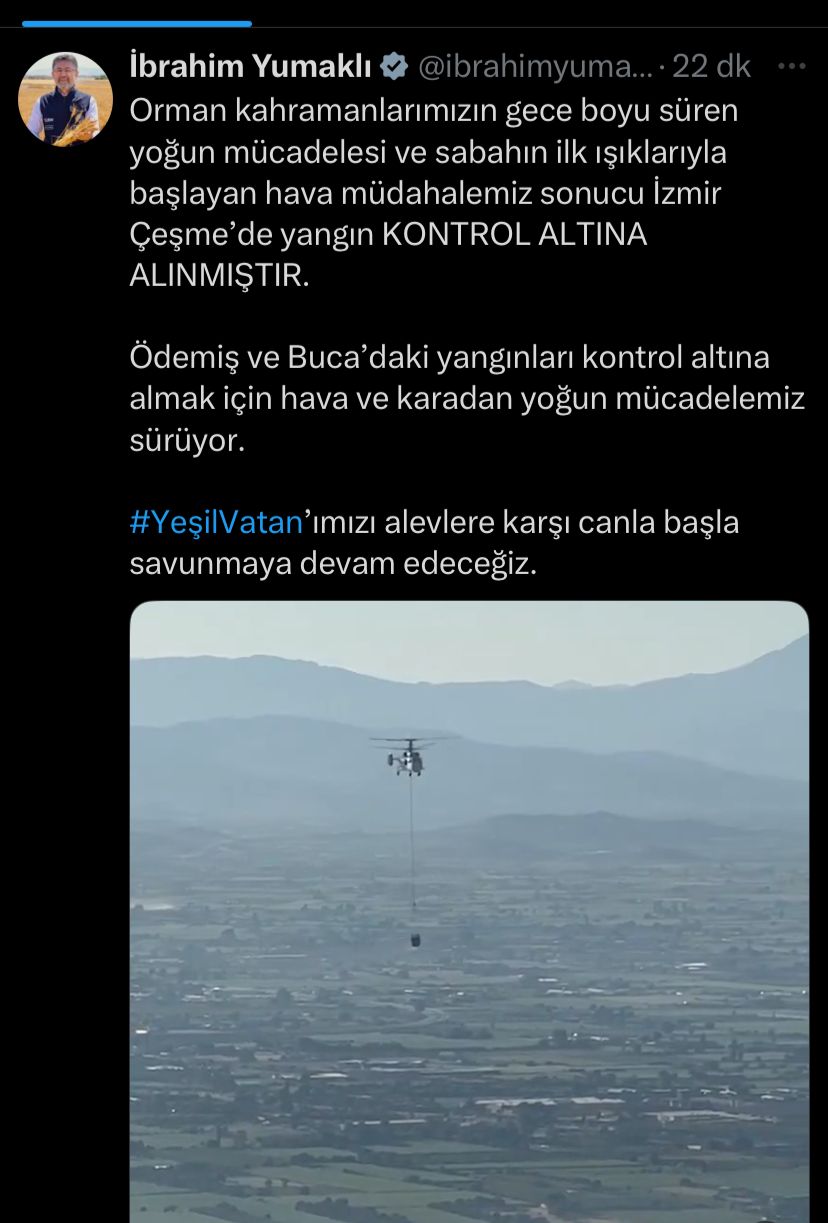 Ödemiş ve Buca’da söndürme çalışmaları devam ediyor