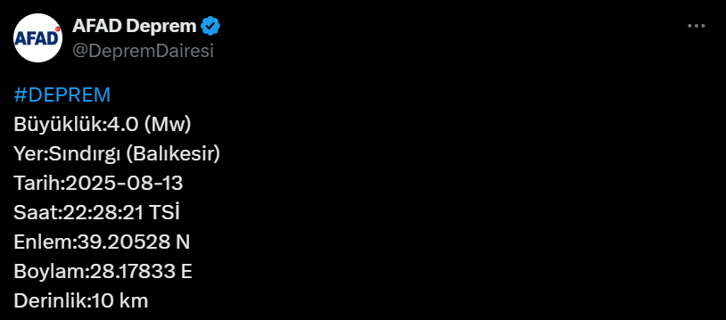 Balıkesir Depremm