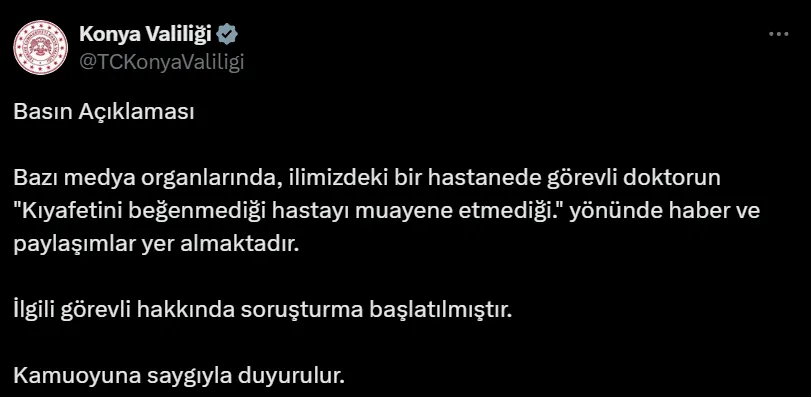 Valilik ve Bakanlıktan açıklama