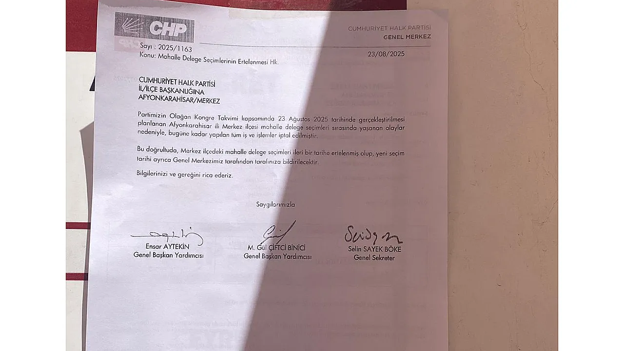 Chp Afyon'da Seçim İptal Ed