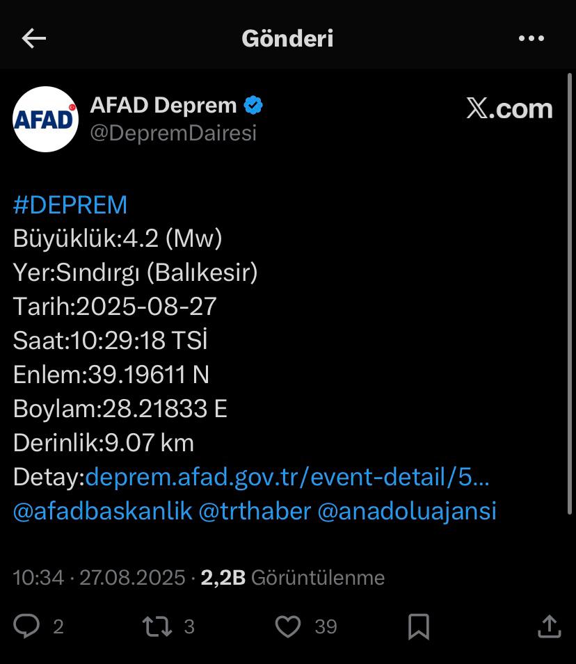 Depremin ayrıntıları