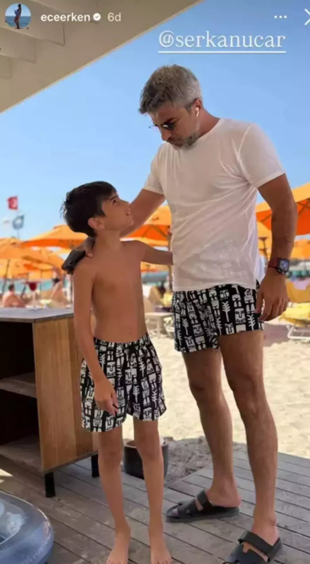 Baba oğul fotoğrafı sosyal medyada