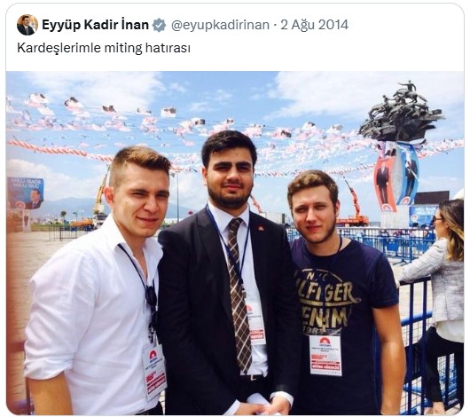Eyyüp Kadir İnan'dan 2014 hatırası paylaşımı