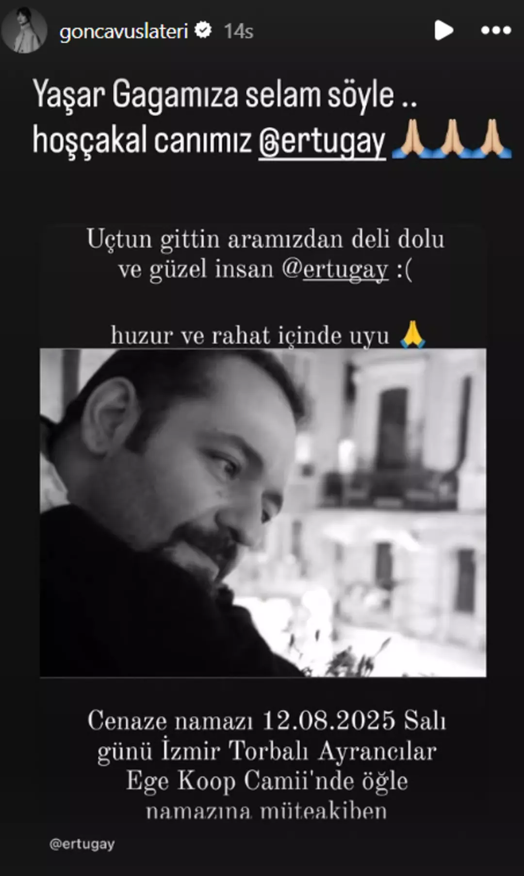 Ünlü isimlerden taziye mesajları