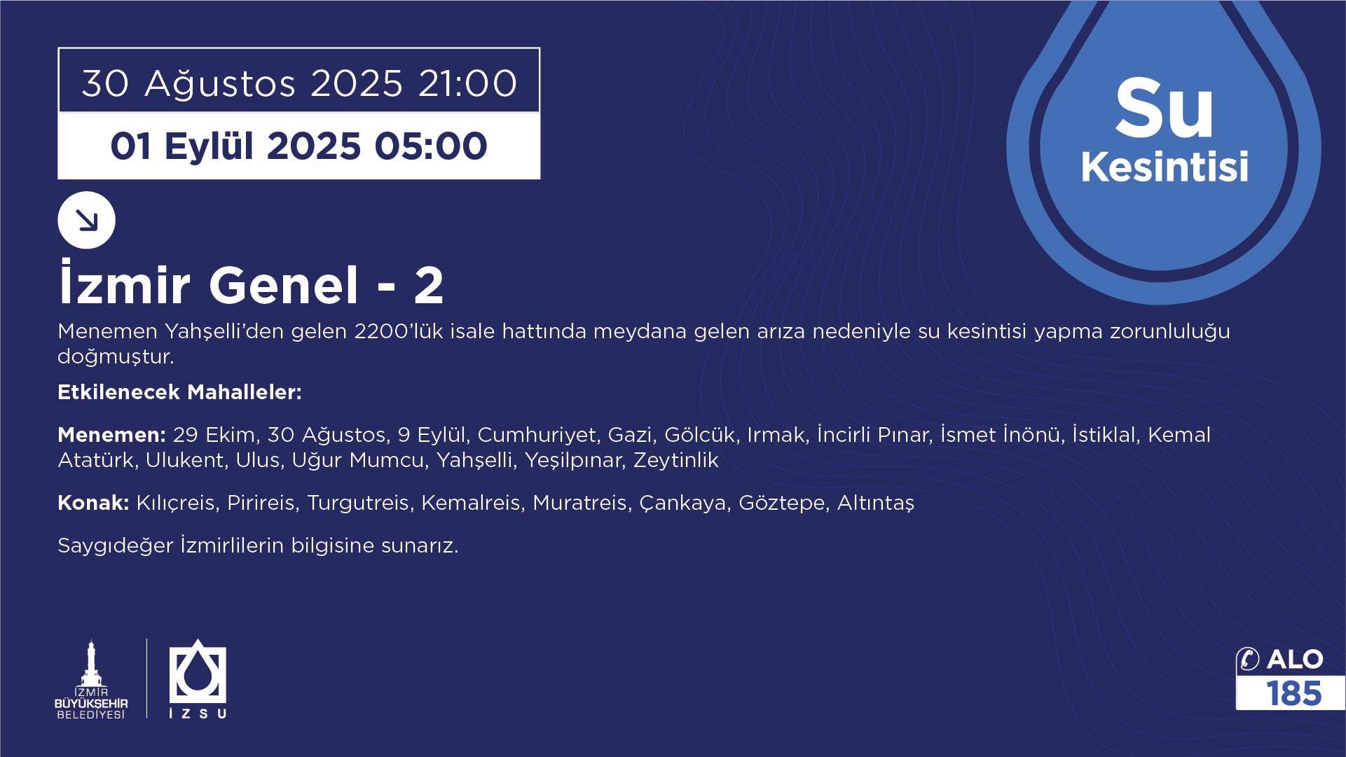 32 saatlik su kesintisi başladı