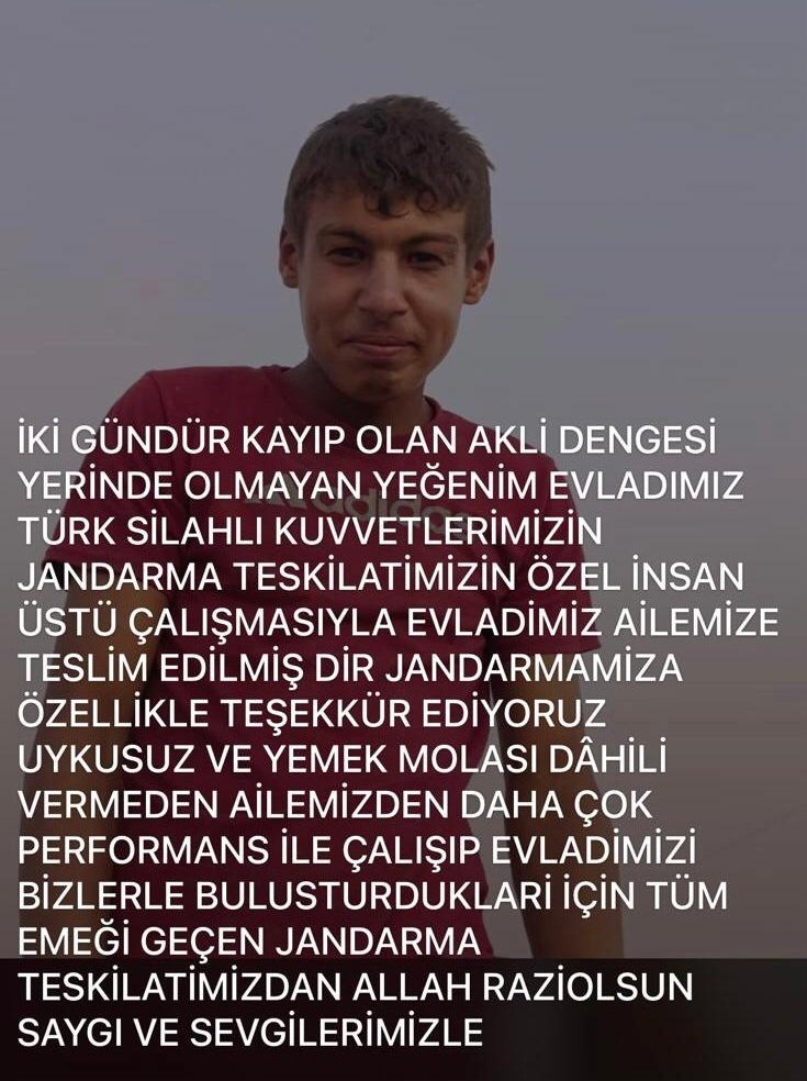 Kaybolan Engelli Çocuk 88 Kilometre Uzaklıkta Bulundu 1