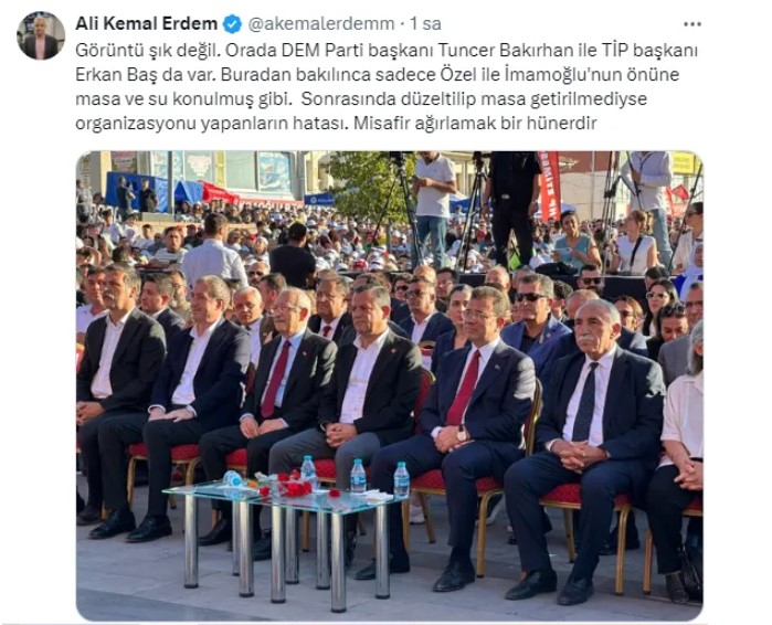 Kılıçdaroğlu'nun önünde su yok polemiği