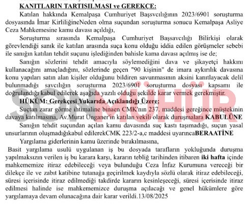 Bilirkişi hakkında beraat kararı verildi