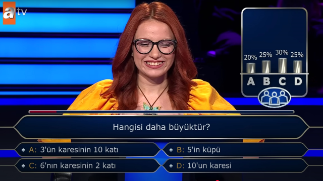 Matematik sorusunda elendi