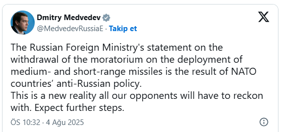 Medvedev X'ten seslendi