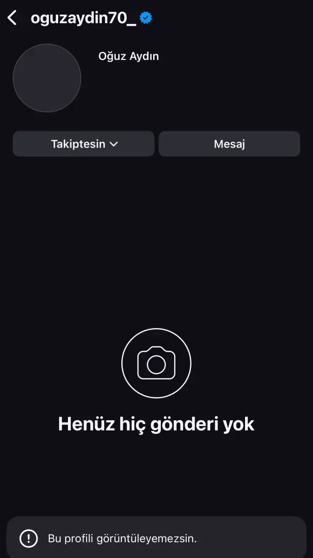 Oğuz Aydın Instagram Hesbını Kapattı