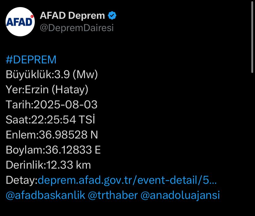 Sarsıntı çevre ilçelerden de hissedildi