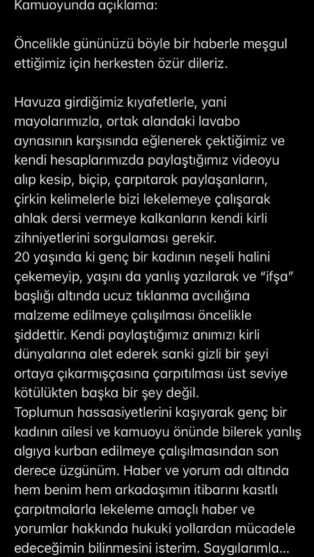 “Genç bir kadının neşesini malzeme ettiler”