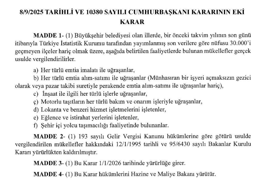 Resmi Gazete'de yayımlandı