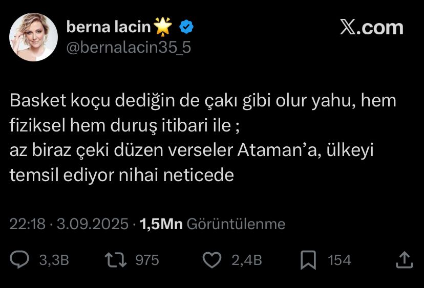 Berna Laçin’den dikkat çeken paylaşım