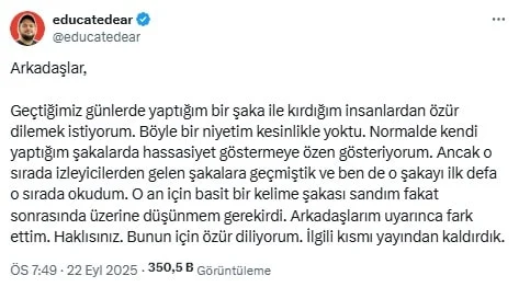 Soydemir’den özür geldi
